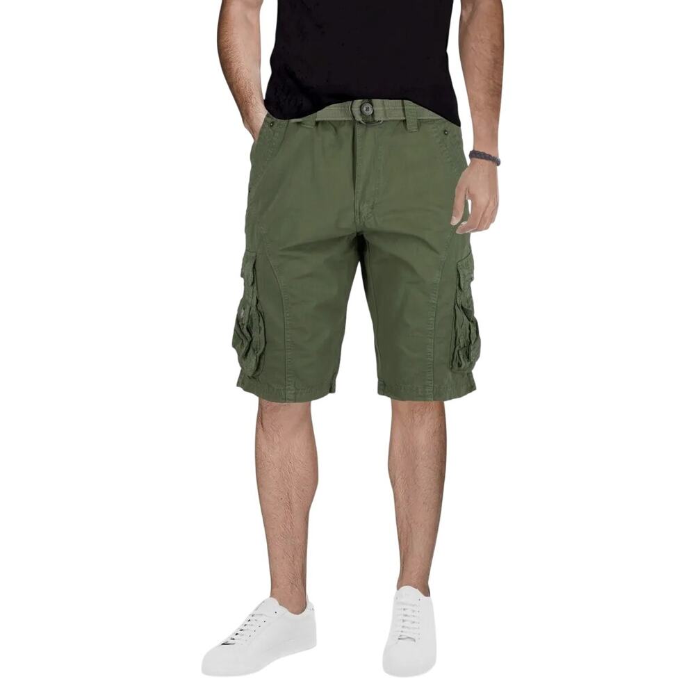 X-RAY Men's Belted Snap Detail Cargo Shorts Olive, Size 38